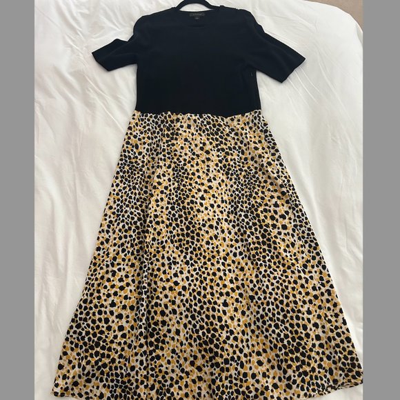 Ann Taylor Mixed Media Midi Dress - Sz. Large - Picture 2 of 6